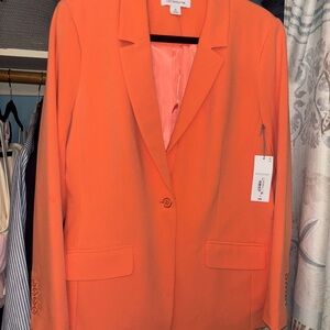 Liz Claiborne Orange Blazer Top